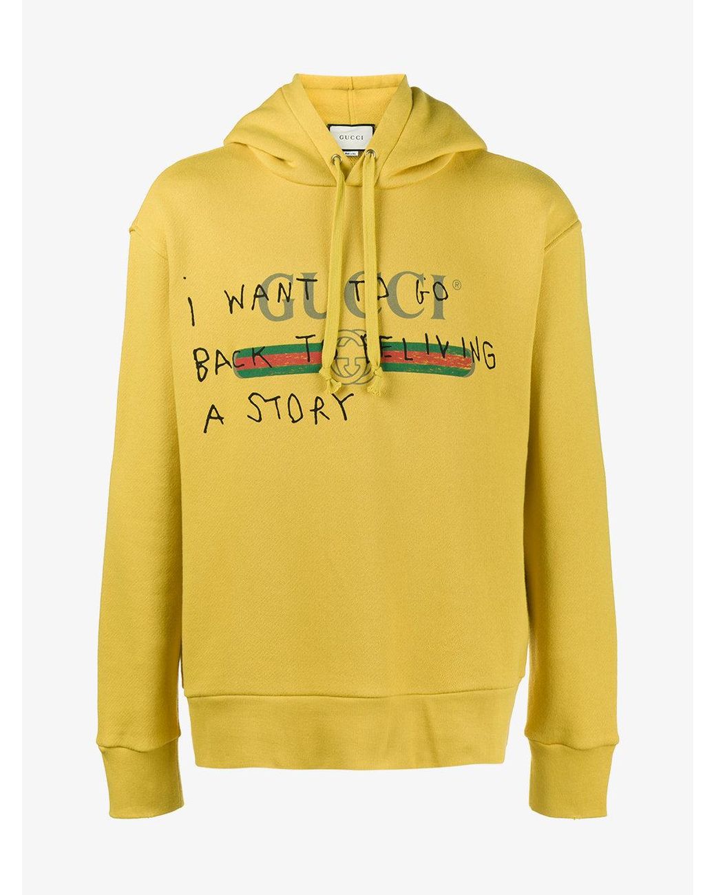 Gucci Coco Capit n Logo Hoodie in Yellow for Men Lyst